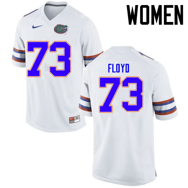 Women's NCAA Florida Gators Sharrif Floyd #73 Stitched Authentic Nike White College Football Jersey UFK2465IO